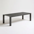 Prostokątny stół ogrodowy aluminiowy czarny 180 x 90 x 75 cm