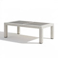 Prostokątny stół ogrodowy z technorattanu jasnoszary/ciemnoszary 150 x 90 x 74 cm