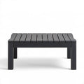 Czarny kwadratowy stolik ogrodowy z litego drewna akacjowego 55 x 55 x 45 cm
